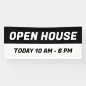 ブラック&ホワイトオープンハウスLエテ実在ート 横断幕 (横)