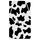 ブラック&ホワイトカウズプリント女性のカーボーイ スモールペーパーバッグ (裏面)