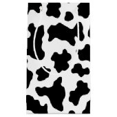 ブラック&ホワイトカウズプリント女性のカーボーイ スモールペーパーバッグ (正面)