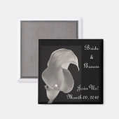 ブラック&ホワイトカラリリー マグネット (正面/裏面)