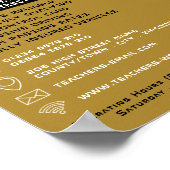 ブラック&ホワイトカーロゴ、ドライビングスクール、インストラクター ポスター (角)