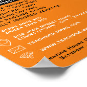 ブラック&ホワイトカーロゴ、ドライビングスクール、インストラクター ポスター (角)