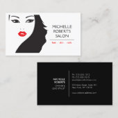ブラック&ホワイトガール – 美しいファッションスタイルNo. 1 名刺 (正面/裏面)