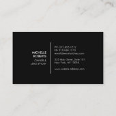 ブラック&ホワイトガール – 美しいファッションスタイルNo. 1 名刺 (裏面)