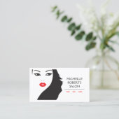 ブラック&ホワイトガール – 美しいファッションスタイルNo. 1 名刺 (スタンド正面)