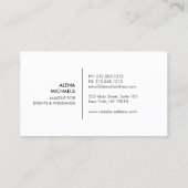 ブラック&ホワイトガール – 美しいファッションスタイルNo. 2 名刺 (裏面)