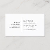 ブラック&ホワイトガール – 美しいファッションスタイルNo. 3 名刺 (裏面)