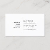 ブラック&ホワイトガール – 美しいファッションスタイルNo. 5 名刺 (裏面)