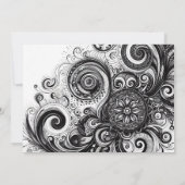 ブラック&ホワイトキンセアニラガール 招待状 (裏面)