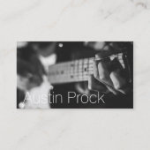 ブラック&ホワイトギター先生名刺 名刺 (正面)