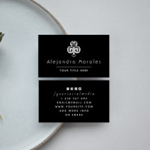 ブラック&ホワイトクエレガントラブクローバーロゴカジノクール