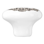 ブラック&ホワイトクラウンクイーンビーセラミックプル セラミックノブ (側面)