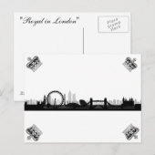 ブラック&ホワイトクラウンロンドンアイスカイラインポストカード ポストカード (正面/裏面)