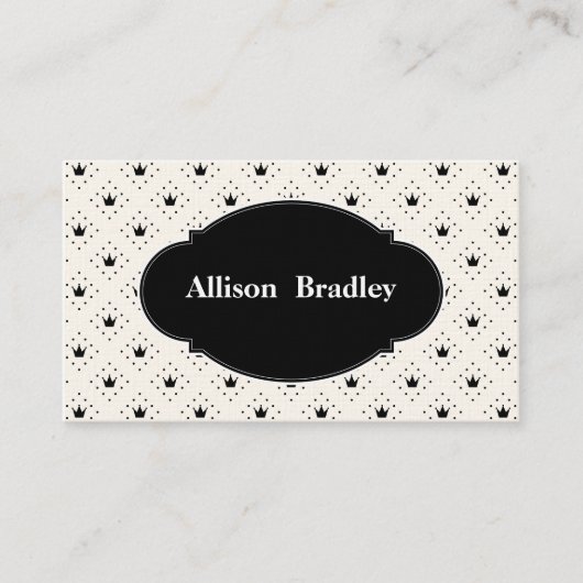 ブラック&ホワイトクラウン6ライン起業家 名刺 (正面)