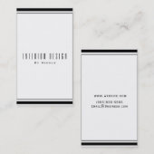 ブラック&ホワイトクラシックエレガントシッミニマルク 名刺 (正面/裏面)