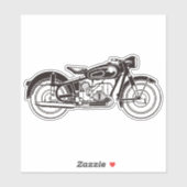 ブラック&ホワイトクラシックオートバイスモール シール (シート)