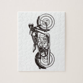 ブラック&ホワイトクラシックオートバイスモール ジグソーパズル