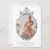 ブラック&ホワイトクラシッククリスマスフォト シーズンカード (正面)