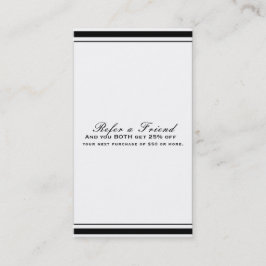 ブラック&ホワイトクラシックシッエレガントク友達を参照 紹介カード