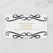 ブラック&ホワイトクラシックヴィンテージグラマーシック 名刺 (裏面)