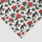 ブラック&ホワイトクリスマスホルスタイン乳牛フローラ 薄葉紙 (詳細)