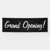 ブラック&ホワイトグランドオープニングプロモーションビジネス 横断幕 (横)