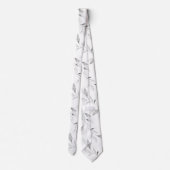 ブラック&ホワイトグリーナリーエレガンス結婚ズ ネクタイ (裏面)