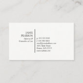 ブラック&ホワイトゲベル弁護士 名刺 (裏面)