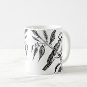 ブラック&ホワイトコカブラオンブランチスケッチ コーヒーマグカップ (正面右)