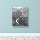 ブラック&ホワイトコロラドランニングリバーの8x10 キャンバスプリント (インサイチュ (ウッドフロア))