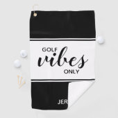 ブラック&ホワイトゴルファー引用文ゴルフビーブオンリーカスタム ゴルフタオル (インサイチュ)