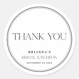 ブラック&ホワイトサンキューブライダル昼食会 ラウンドシール