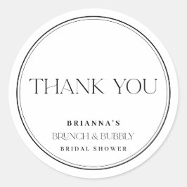 ブラック&ホワイトサンキューブランチ&バブリー ラウンドシール
