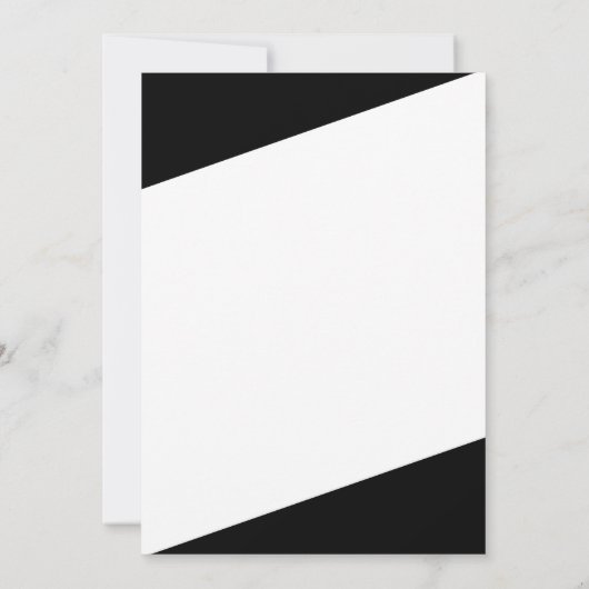 ブラック&ホワイトシックエレガントパーティの招待状 招待状 (裏面)