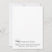 ブラック&ホワイトシックタイポグラフィビジネスオープンハウス 招待状 (裏面)