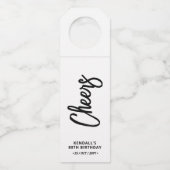 ブラック&ホワイトシックブラシレタリング応援パーティー ボトルネックタグ (正面)