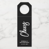 ブラック&ホワイトシックブラシレタリング応援パーティー ボトルネックタグ (正面)