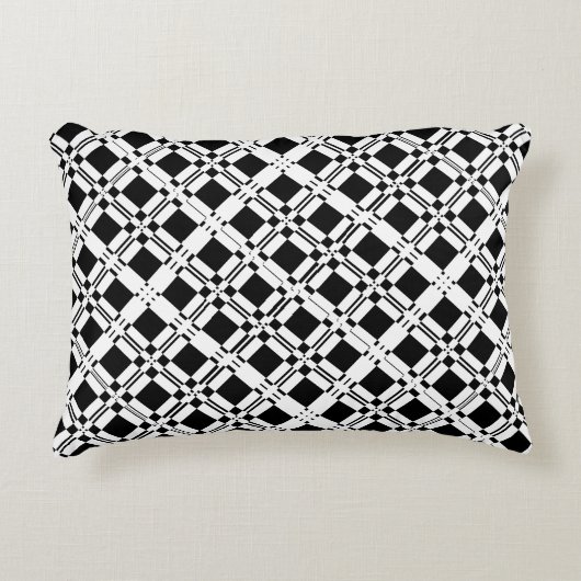 ブラック&ホワイトシック アクセントクッション (正面)