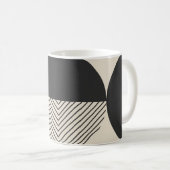 🖤ブラック&ホワイトシック：ポルカエレガントマグ コーヒーマグカップ (正面右)