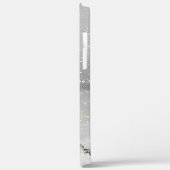 ブラック&ホワイトシルバー瑪瑙&金ゴールドスターズDIY名 Case-Mate iPhoneケース (裏面 / 左)