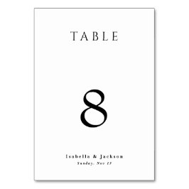 ブラック&ホワイトシンプルエレガントシッ結婚ク テーブルナンバー