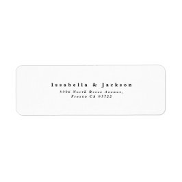 ブラック&ホワイトシンプルミニマリストシック結婚ズラベル ラベル