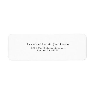 ブラック&ホワイトシンプルミニマリストシック結婚ズラベル ラベル
