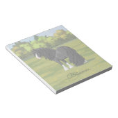 ブラック&ホワイトジプシーバンナーティンカーホ荷車を引くーマ ノートパッド (アングル)