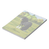 ブラック&ホワイトジプシーバンナーティンカーホ荷車を引くーマ ノートパッド (回転)