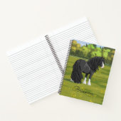 ブラック&ホワイトジプシーバンナーティンカーホ荷車を引くーマ ノートブック (内部)