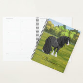 ブラック&ホワイトジプシーバンナーティンカーホ荷車を引くーマ プランナー手帳 (ディスプレー)