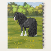 ブラック&ホワイトジプシーバンナーティンカーホ荷車を引くーマ プランナー手帳 (裏面)