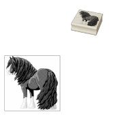 ブラック&ホワイトジプシーバンナーティンカーホ荷車を引くーマ ラバースタンプ (押印)