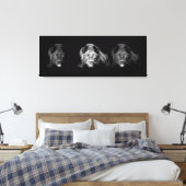 ブラック&ホワイトジャガーキャンバスプリント キャンバスプリント (インサイチュ (寝室))